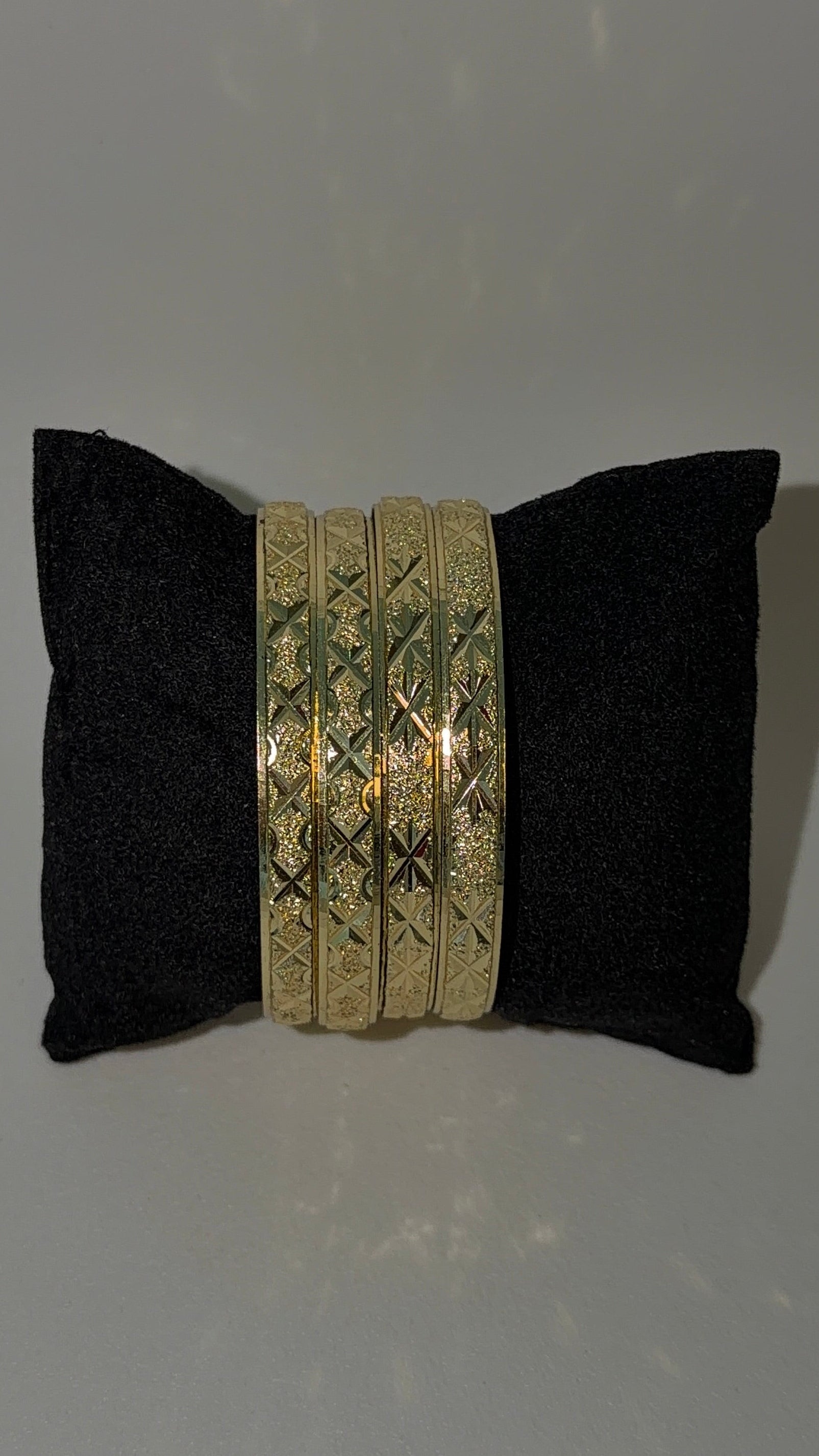 Gold Layered Bangle Set