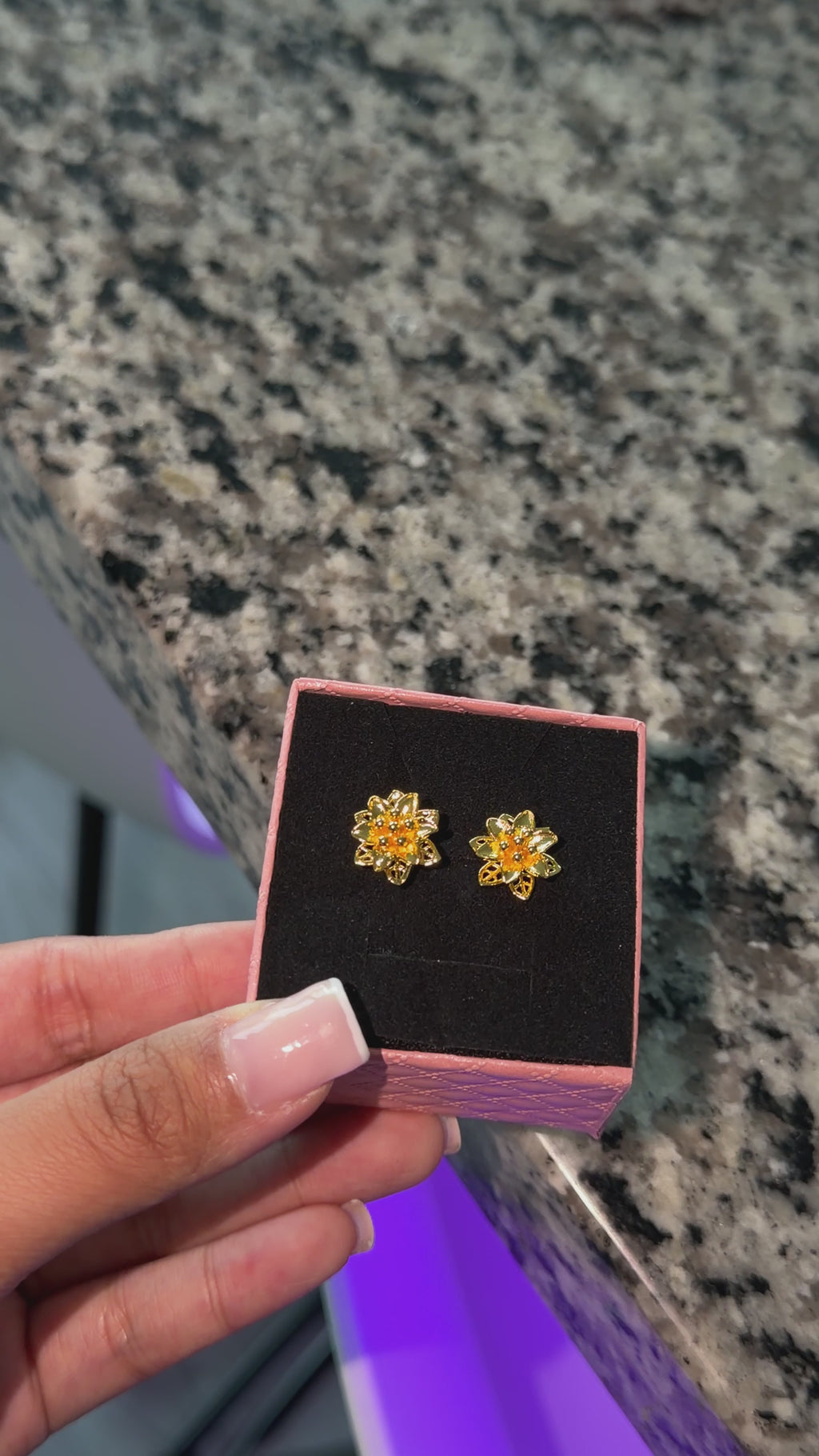 24k Lotus Bloom Studs